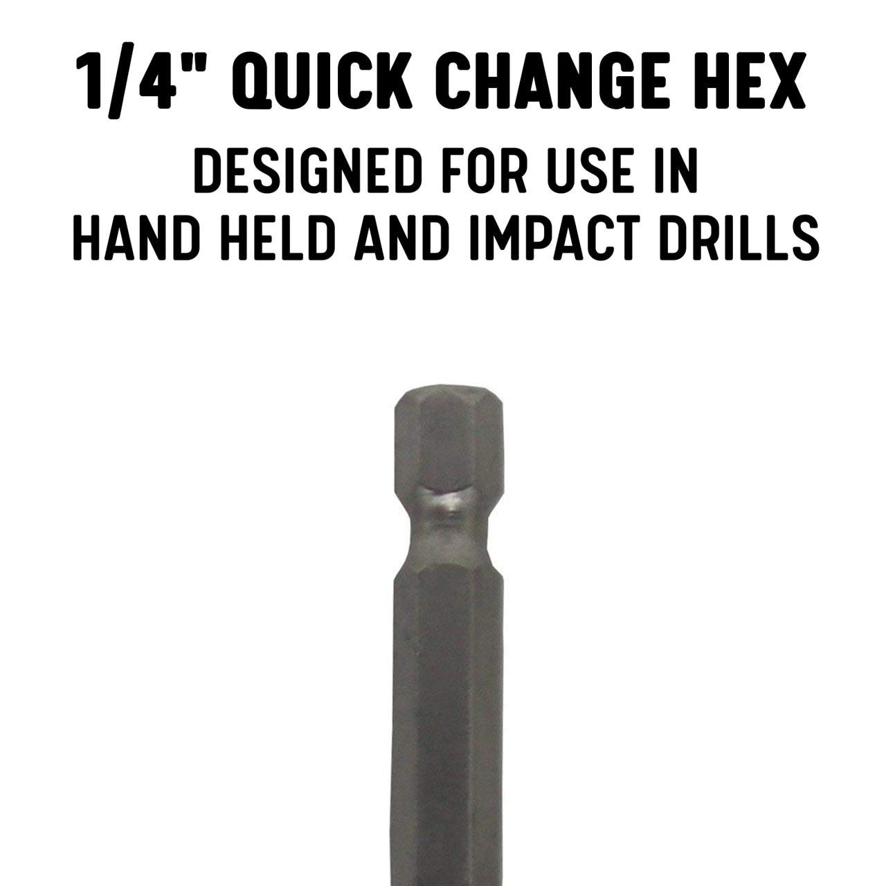 Broca hexagonal de cambio rápido de 11/32 pulgadas, 6 unidades