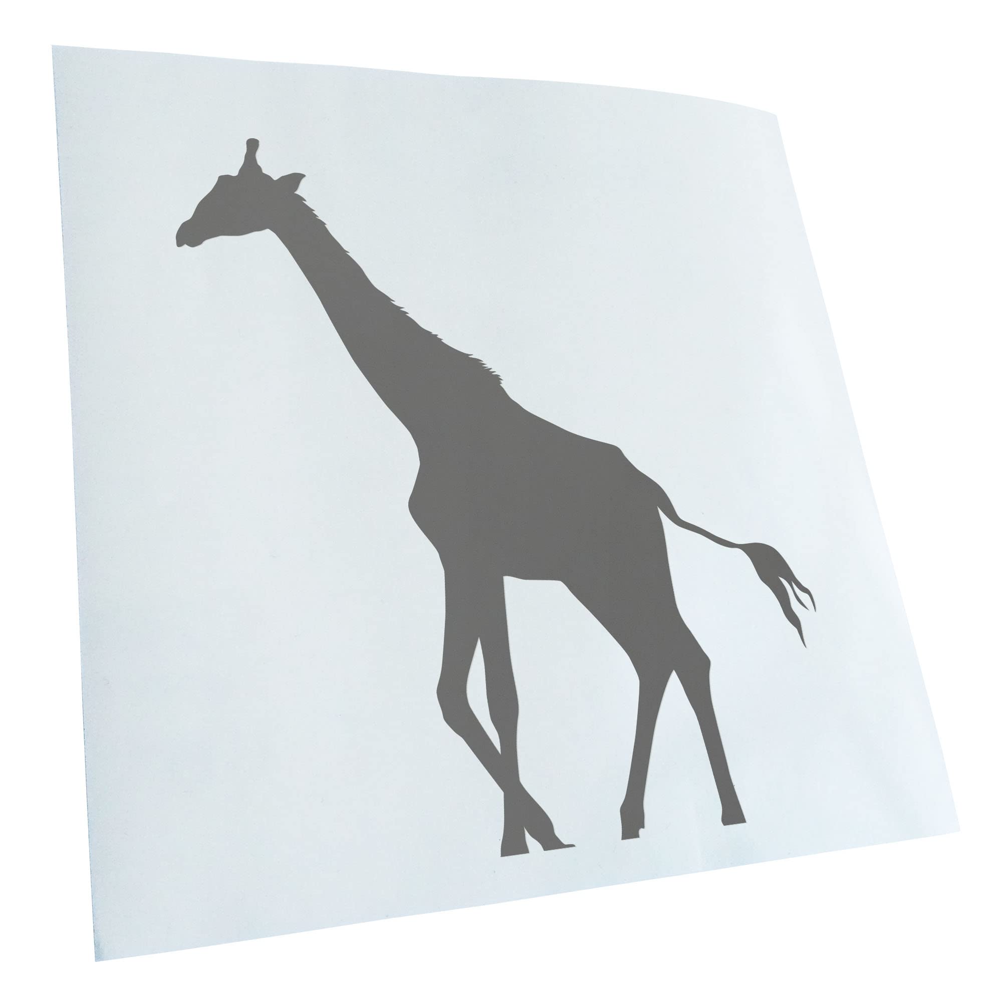 Kiwistar - Car Sticker - Grey - 40 x 29 cm Giraffe Silhouette - Rear Window Car Sticker Weatherproof for Car Truck Moped Truck - Sticker Exterior Self-Adhesive Tuning Accessories for Window Vehicle