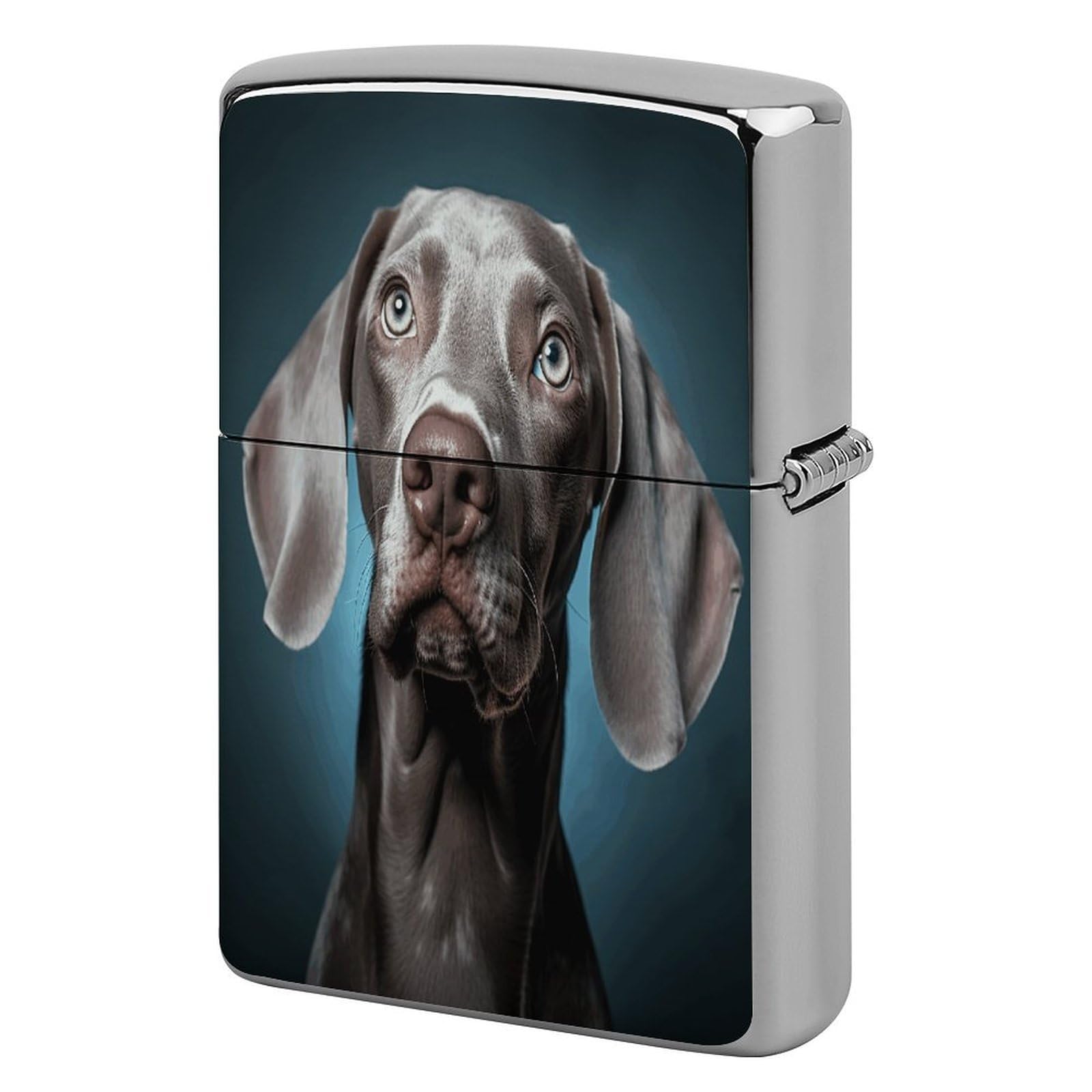 Fekiloot Style Gray Dog Pictures Lighter Case Cover Lighter Holder