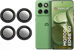 Combo (04 PCS) Película Lente Câmera Lisa Para Motorola Moto Edge 60 / Edge 60 Pro/Edge 60 Fusion (PRETO)