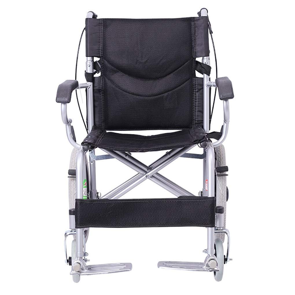 Sedia a rotelle,Ausili per la deambulazione del carrello di supporto per disabili per anziani in lega di alluminio per il trasporto portatile
