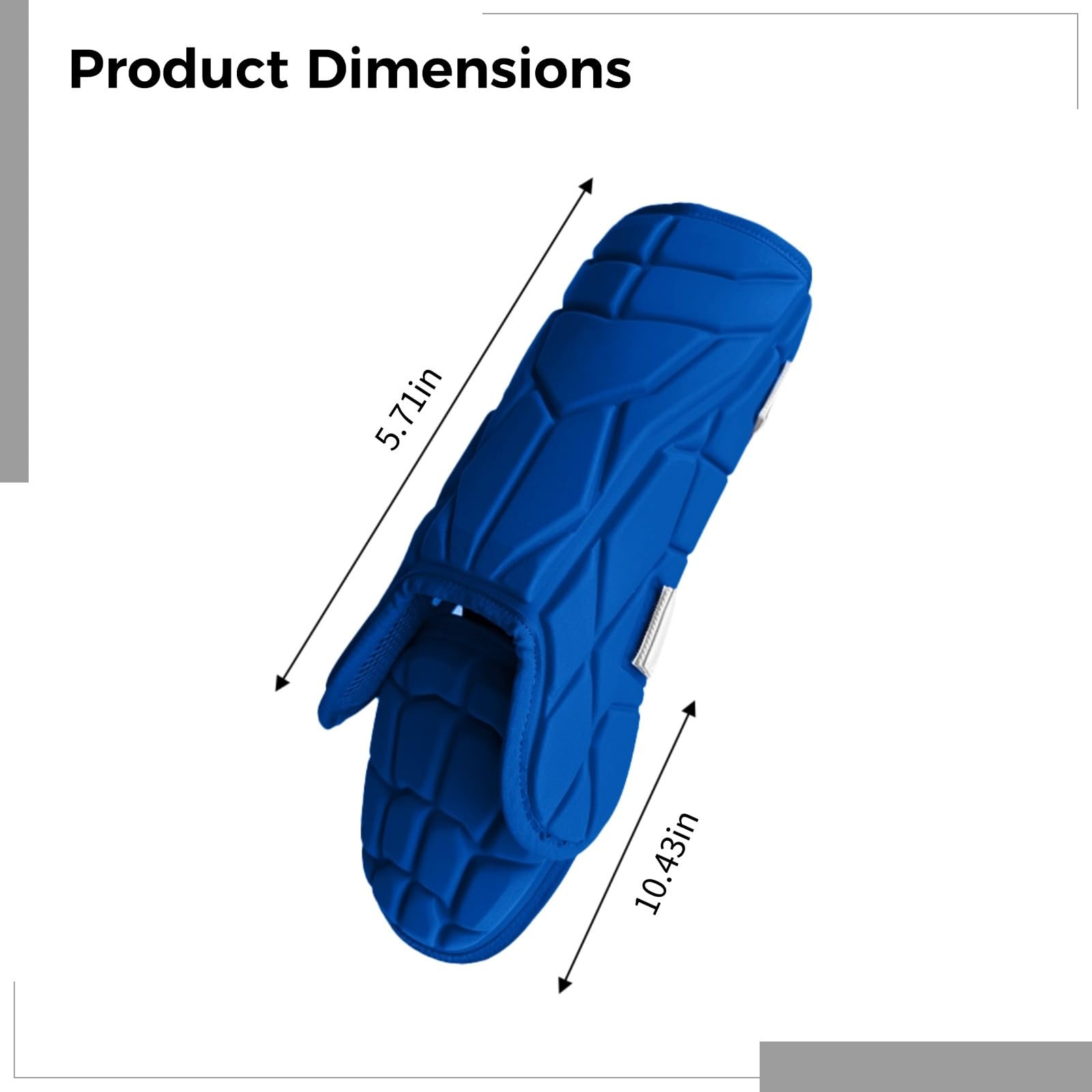 Youth Baseball Shin Guard, High-Density Foam, Breathable Blue Protective Gear, Adjustable Straps