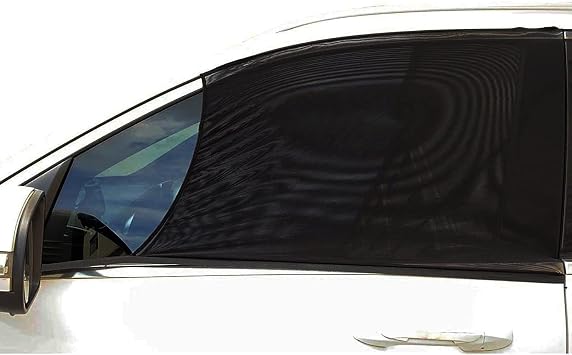 Car Window Sun Shade, 2 PCS Double Layer Design Car Rear Window Breathable Sunshade Front Window 2 Pack
