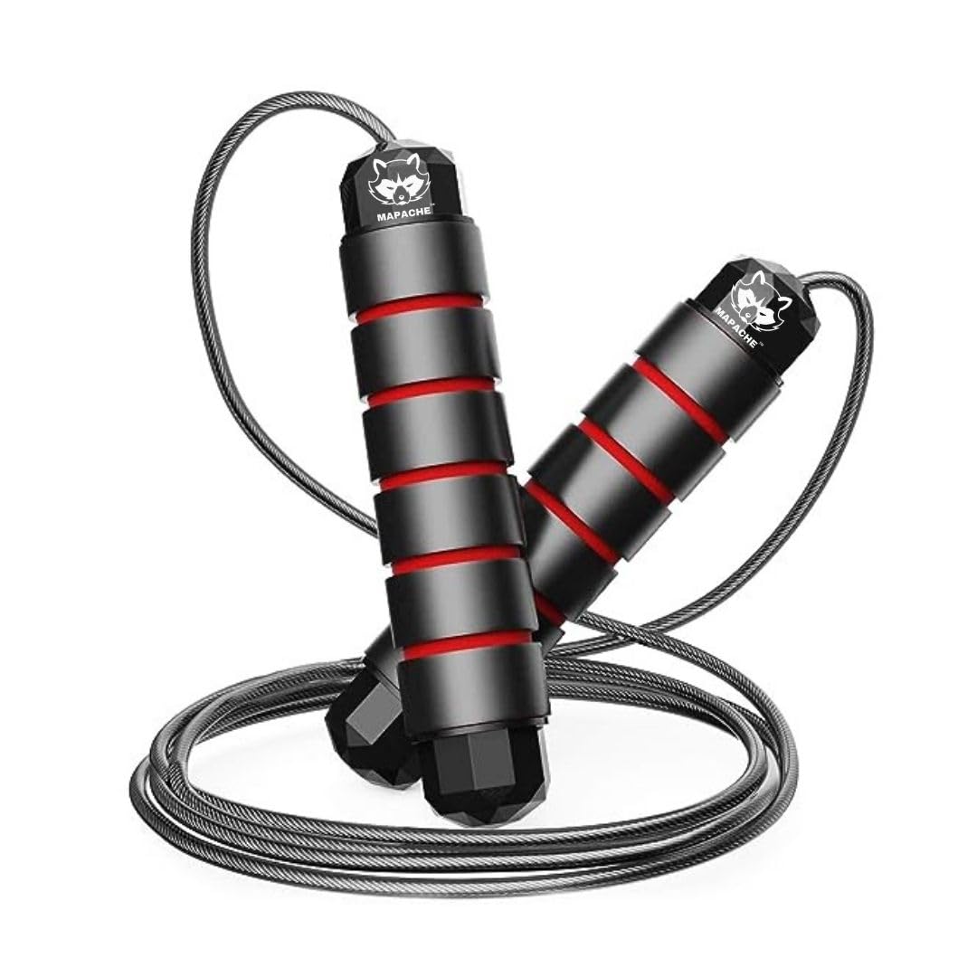 Mapache Premium Series- Skipping Rope for Men & Women Adjustable Jumping Rope for Men Skipping Rope for Women Rassi Jumping Skipping Rope for Kids Jump Rope for Men Gym Rope (Bright Red) (B0CGLKWJ3W) Amazon Price History, Amazon Price Tracker
