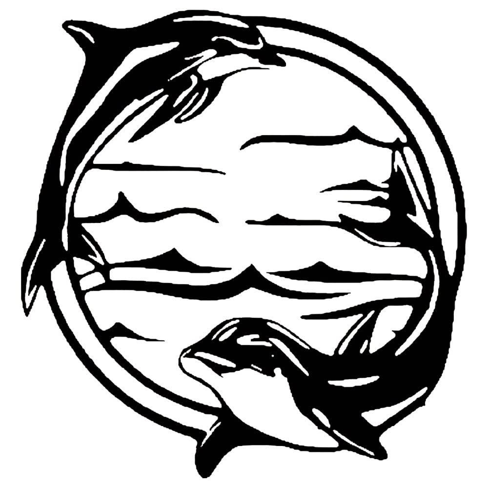 JILIP Dolphin Metal Hanging Wall Art Signs, 3D Metal Wall Silhouette Decor, Black Abstract Decorative Plaque, Sea Animal Home Decor (Size : 11.8IN/30cm)