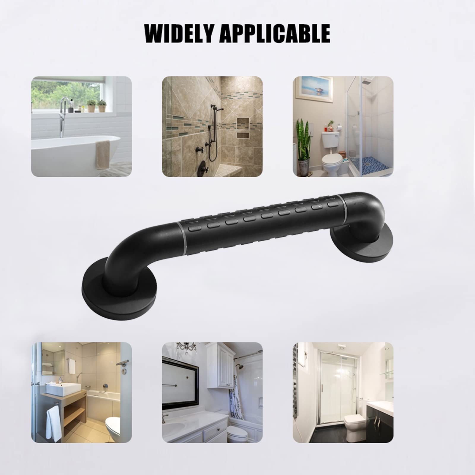 Barras De Apoyo Barras De Apoyo para Bañera Barandillas De Seguridad De Acero Inoxidable Barandillas De Baño con Soporte Luminoso para Inodoro Y Ducha Barandillas De Equ,S-38cm