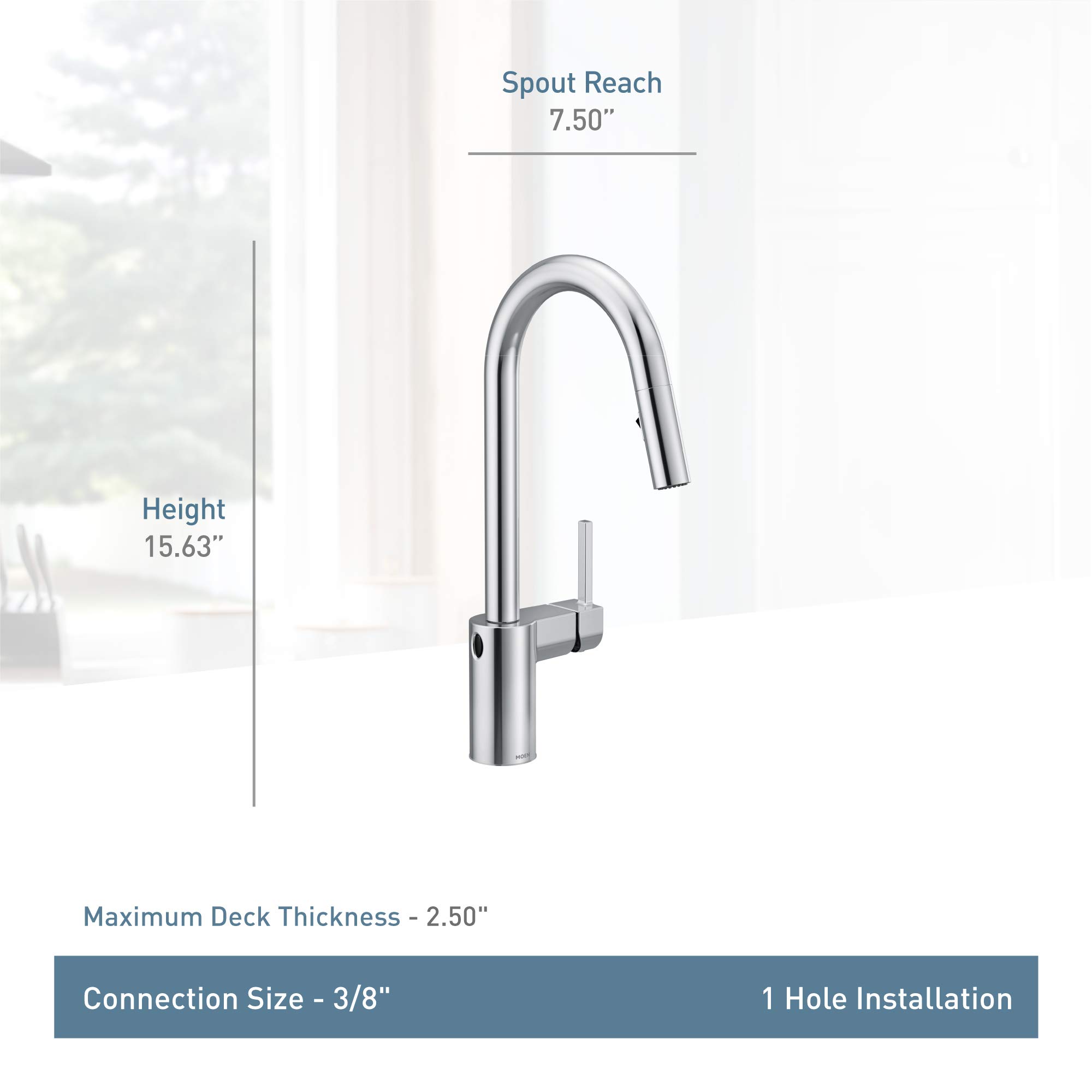 Buy Moen 7565EWBG Align Motionsense Wave Sensor Touchless One Handle High Arc Pulldown Modern