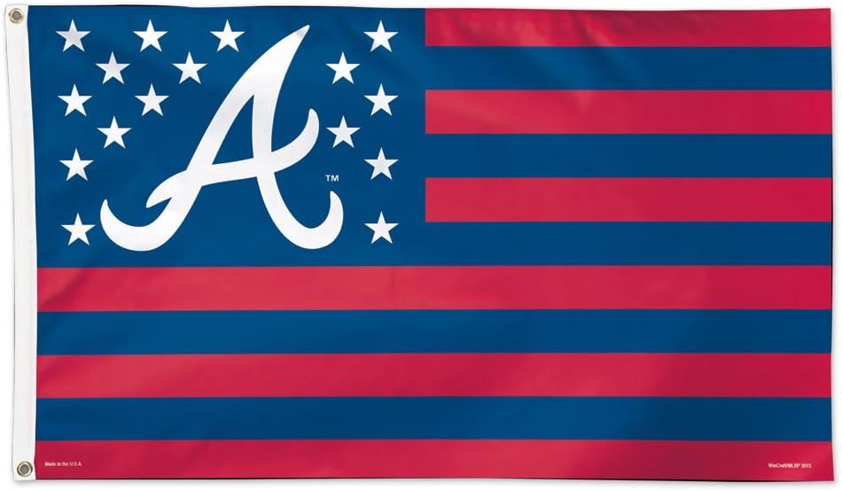 Wincraft MLB Atlanta Braves 02702115 Deluxe Flag, 3' x 5'