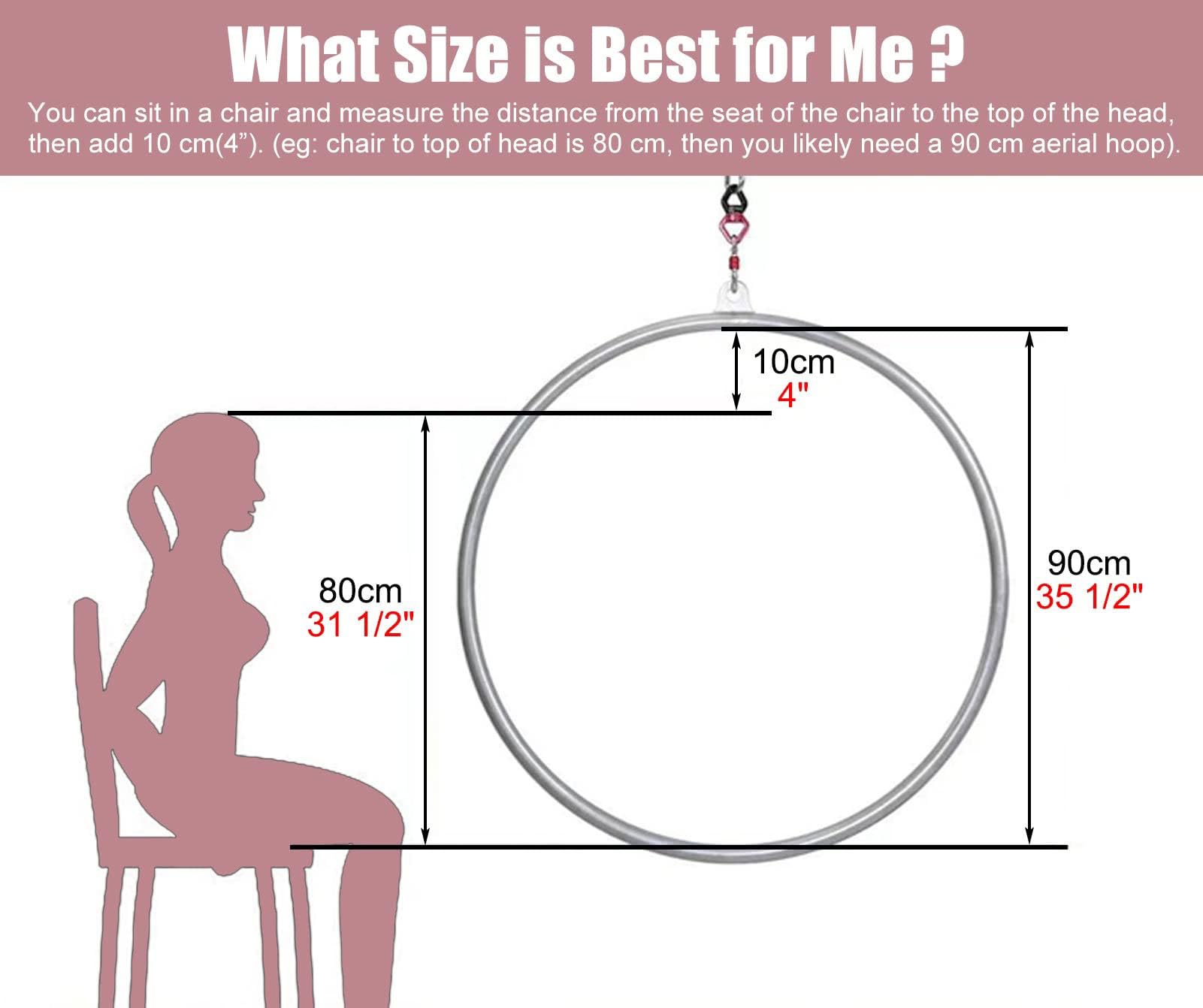 Aerial Hoop Set – Attrezzatura per Circo in Acciaio Inossidabile per prestazioni acrobatiche e fitness aereo – Yoga Hoop