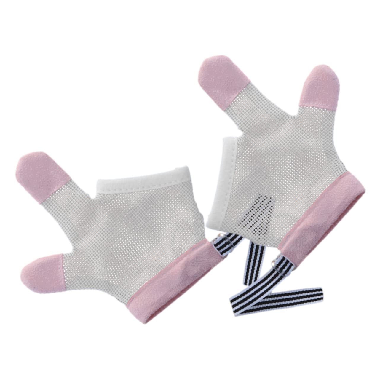KOMBIUDA 1 Pair Stop Sucking Gloves for Boys and Girls Thumb Sucking Guard Fingertip Protection Mesh Breathable Glove