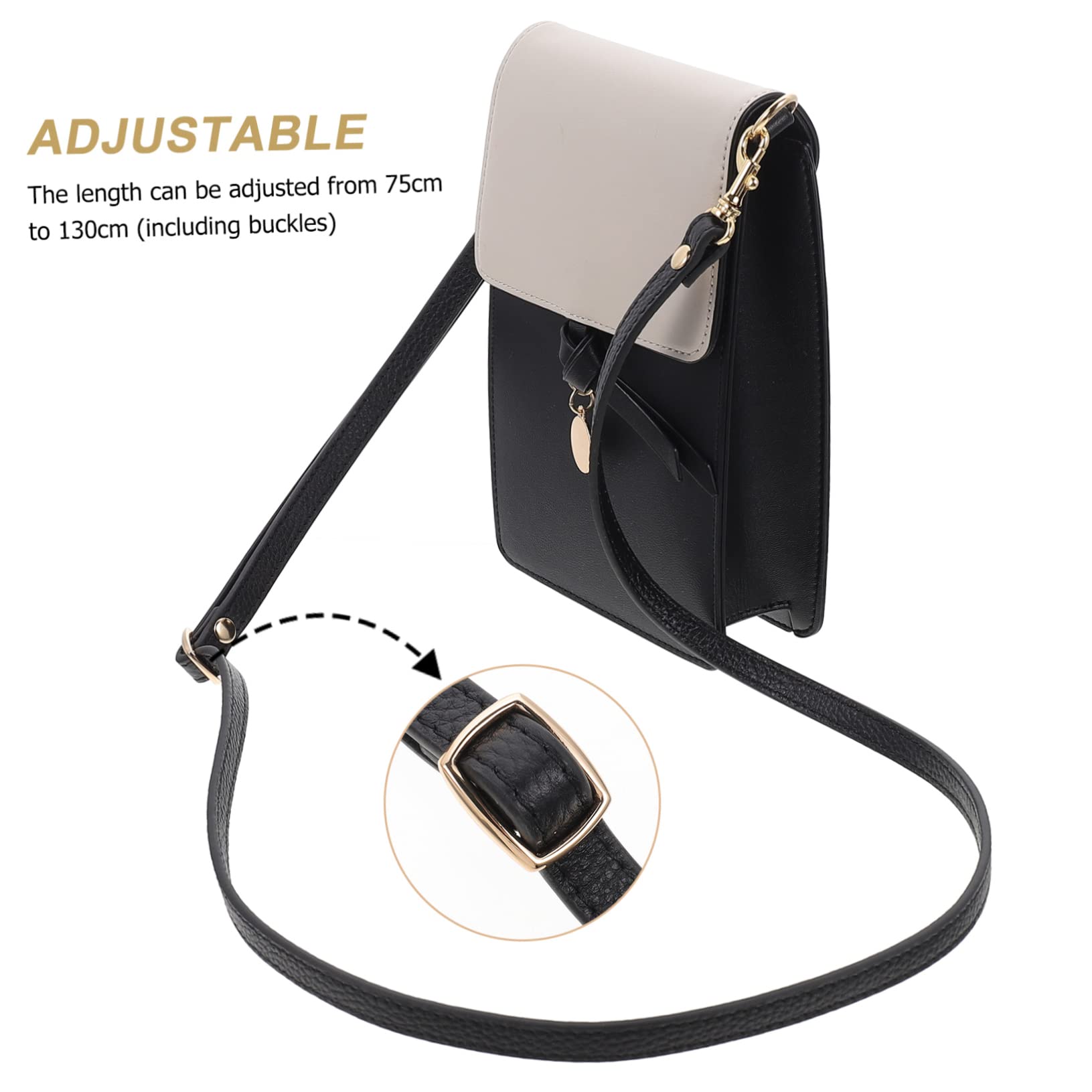 VILLCASE 4piezas Correa Ajustable De Pu Para Hombro Correa De Repuesto Con Diseño De Textura De Lychee Para Bolso y Accesorios De Moda