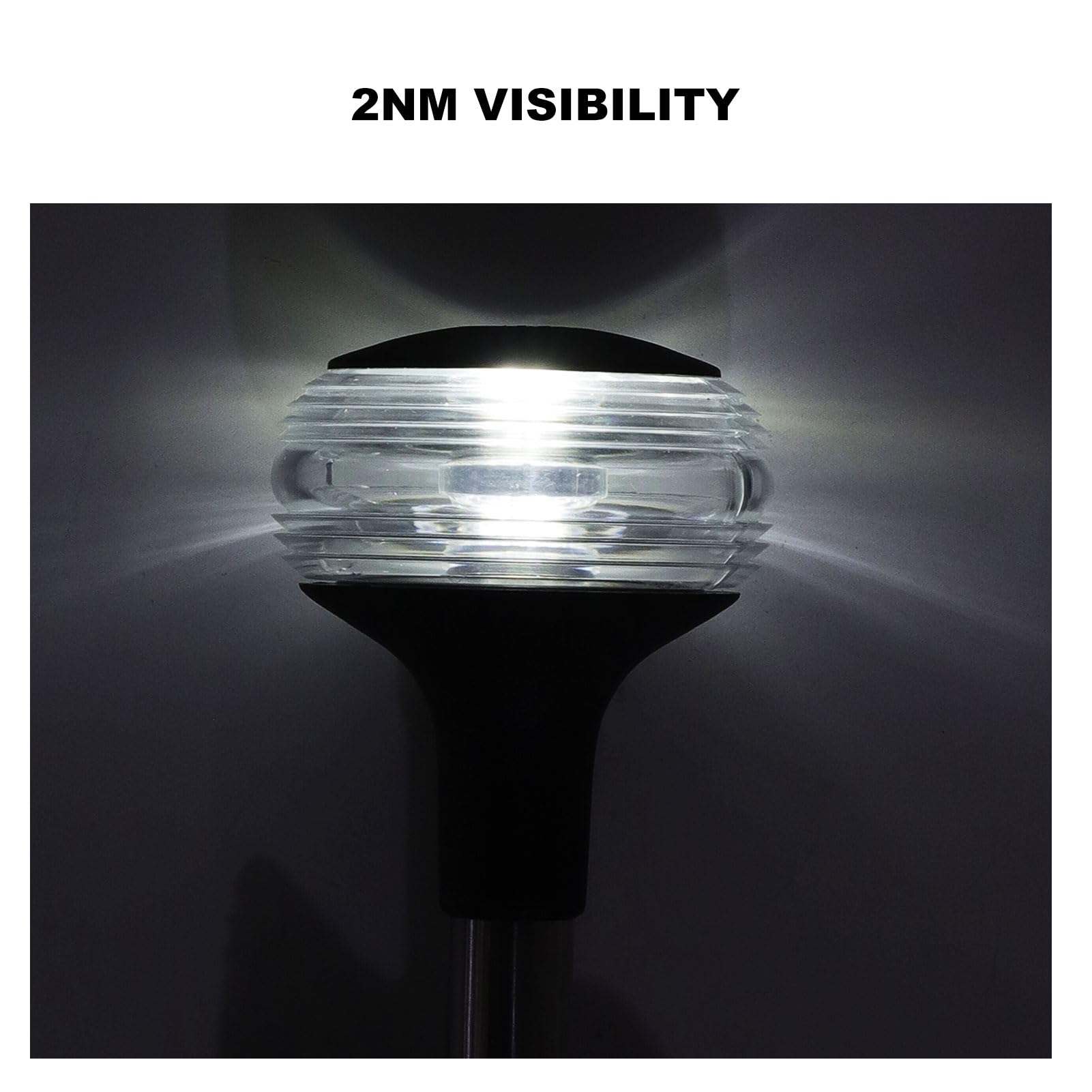 SEAFRONT Luce di Navigazione Luce di Poppa 9 Pollici USCG 2NM IP65 LED per Barca Ancoraggio Tutto Tondo con Base Staccabile per Pontone Pesca 10 a 24 V CC 3 W