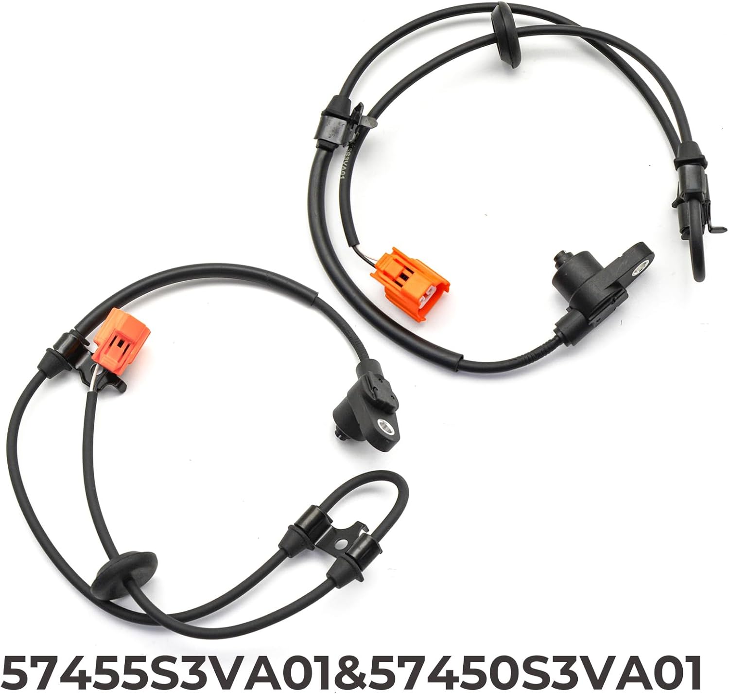Front Left Right ABS Wheel Speed Sensor Compatible with Honda Pilot 3.5L 2003-2008, with Acura MDX 2001-2006, Replace# 57455S3VA01 57450S3VA01