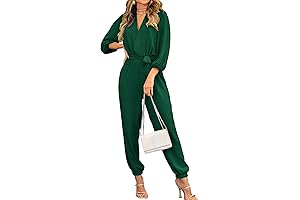 Formal Dressy Jumpsuits for Women Plus Size 2024 Fall V Neck Long...