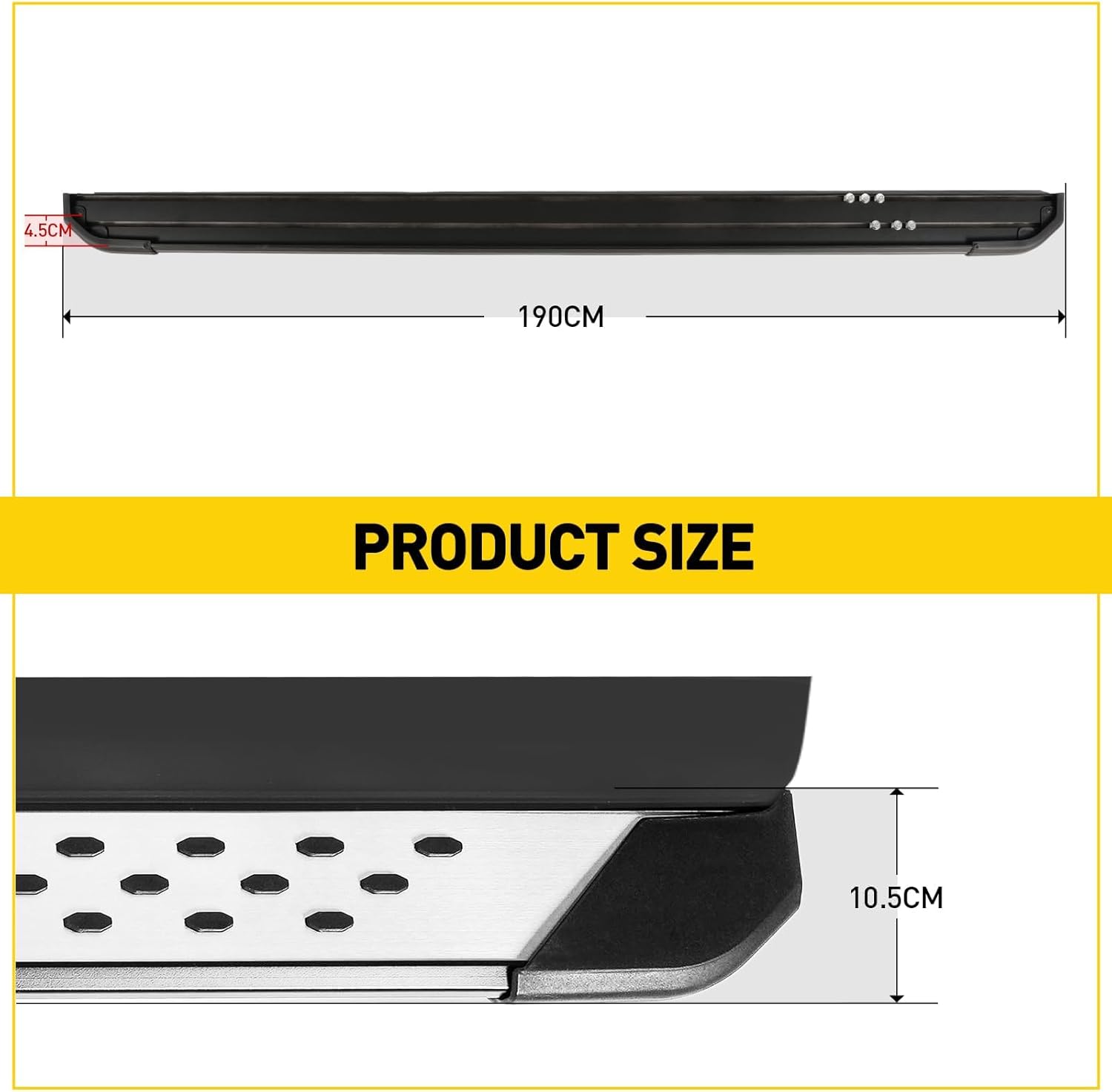 KYX Running Boards fit for Toyota RAV4 2019-2023,Running Boards fit for Toyota RAV4 Prime 2021-2023 Aluminum Alloy Car Door Side Steps Nerf Bars Truck Boards Step Rails