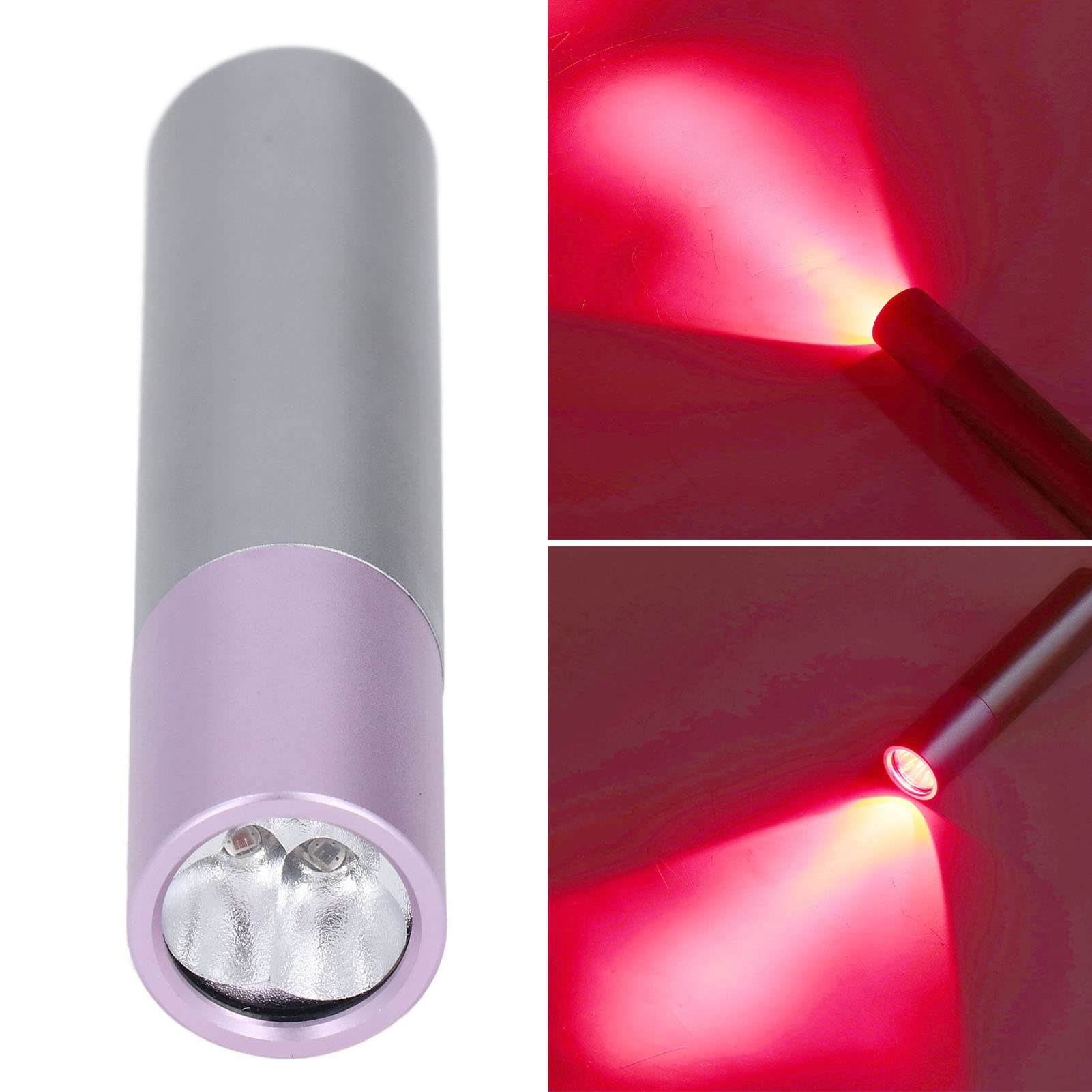 Topyond Lámpara de Luz Roja Portátil, 3 Longitudes de Onda 630 660 850 NM, Cubierta Púrpura, Luz LED, 9W de Potencia