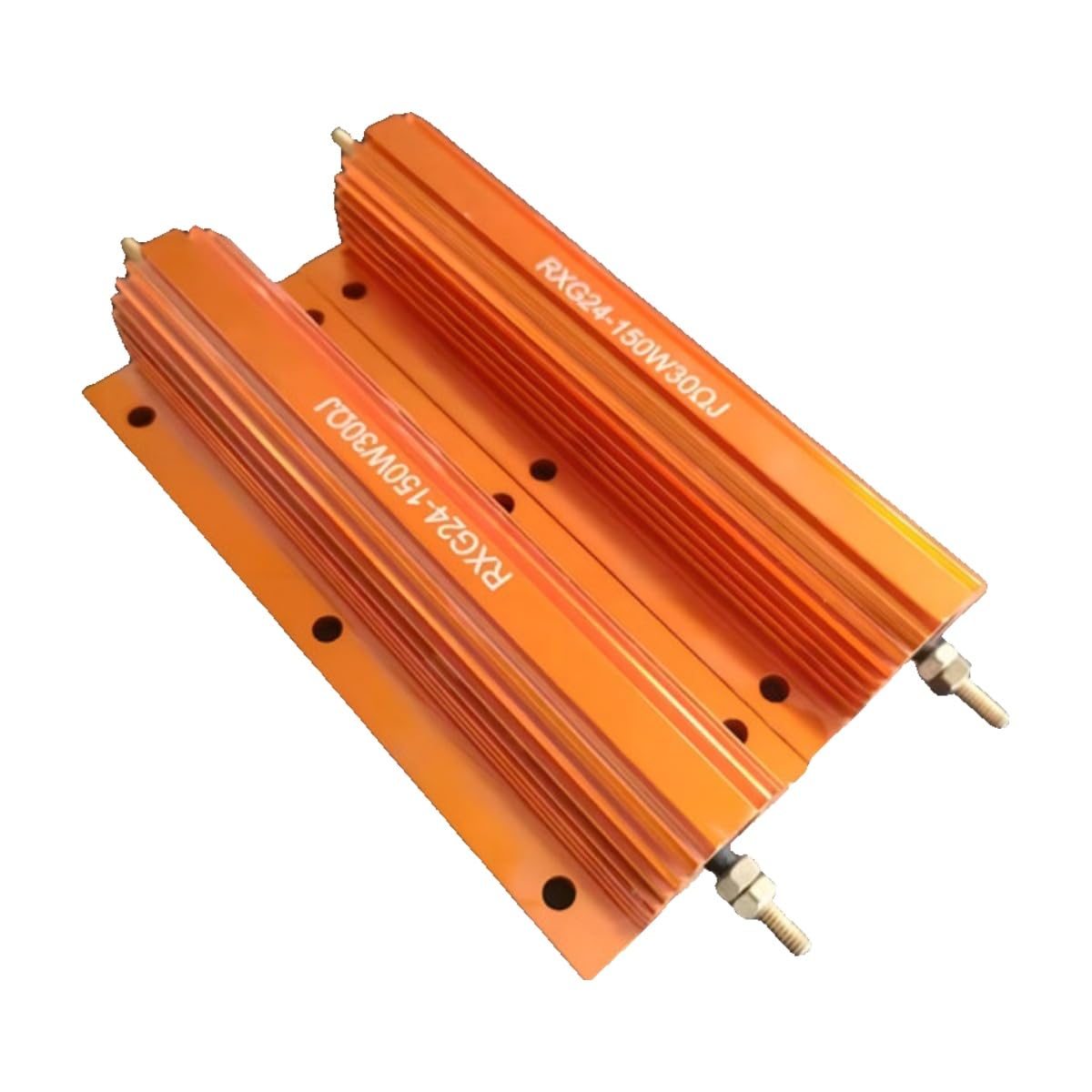 RXG24 wysokiej mocy serii odporność aluminium | Cechy: aluminium pozłacane (100W 98 x 48 x 26 mm 18 RJ)