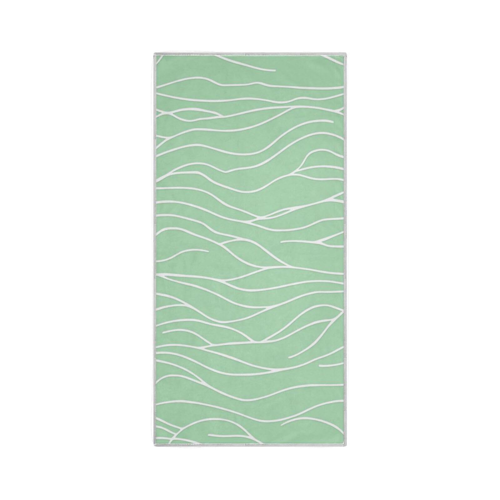 Yoogain Minimalist Green Water Wave Yoga Microfiber Hand Towels Quick Drying Shower Towel washcloth Towels for Gym Sport 30
