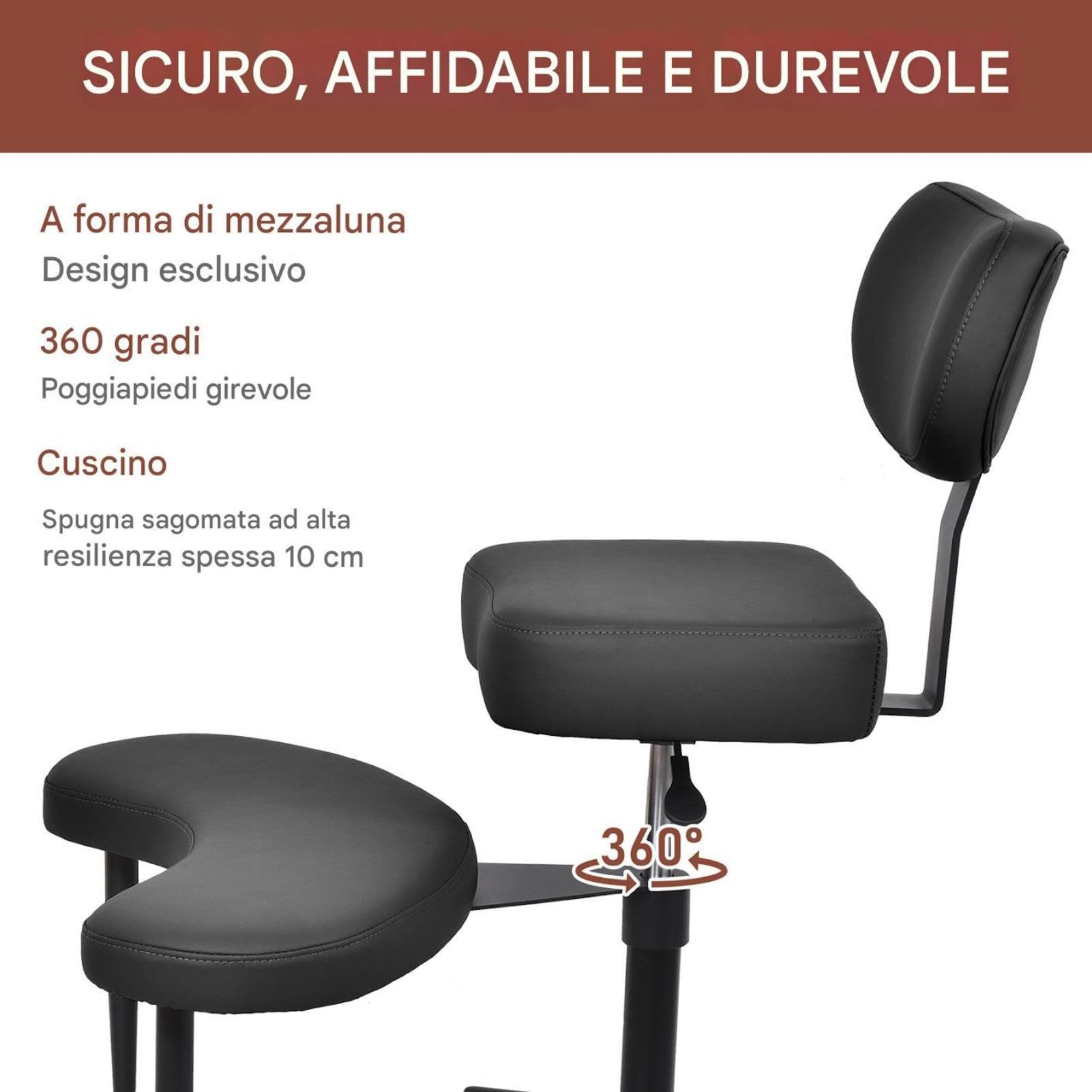 Sedia Da Meditazione, Sedia Da Ufficio Con Gambe Incrociate E Ruote, Regolabile In Altezza,Con Supporto Lombare,adatta A chis Lavora In Ufficio Per Lunghi Periodi, Adulti Attivi E Appassionati Di Yoga