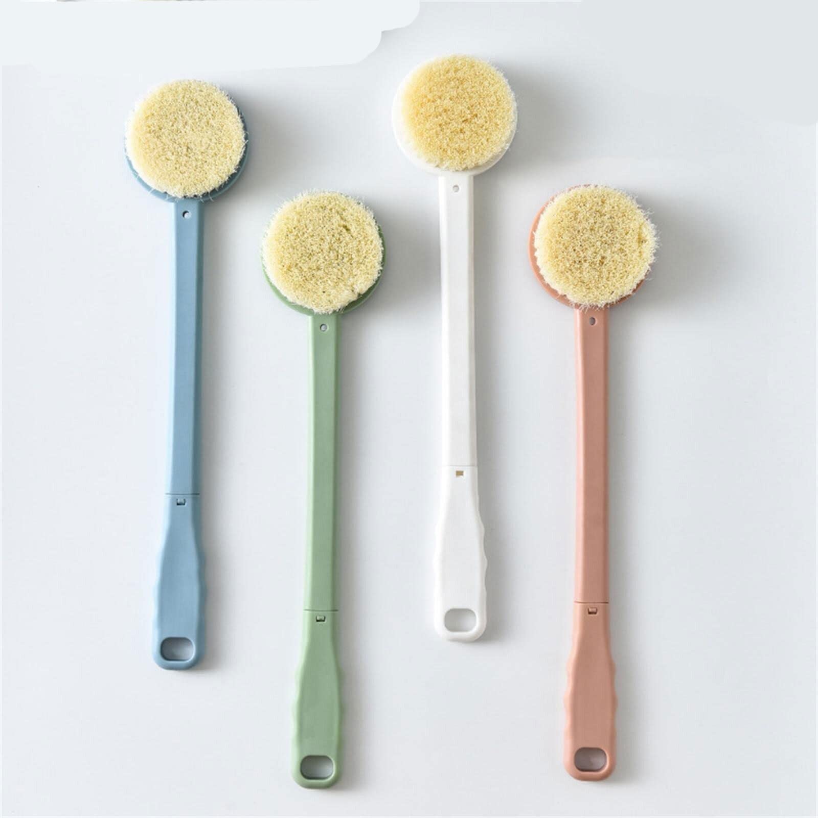 JINGYAN Esponjas para baños Long Handle Bath Brush Soft Hair Set Detachable Back Shower Scrub Household Does Not Hurt The Skin(Blue)