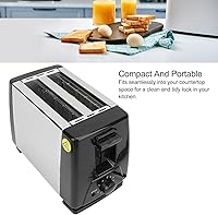 Vista 4 de DeepCrush Tostadora automática de 2 rebanadas con sandwichera, tostadora de desayuno compacta para bagels, magdalenas inglesas y panini, voltaje