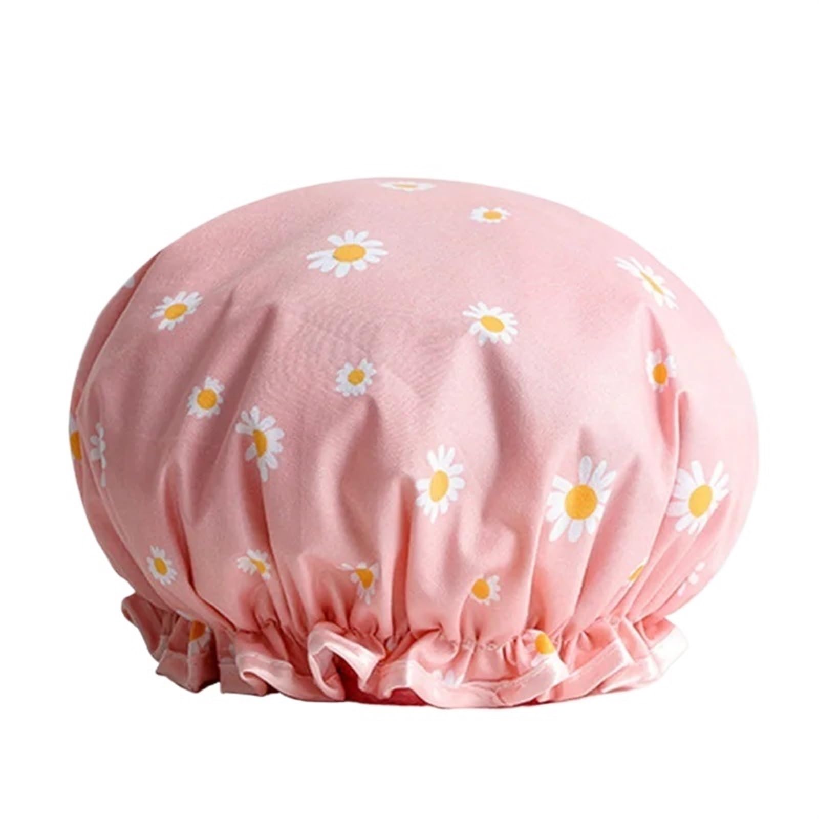 Duschhauben Frauen Dusche Abdeckung Hut Doppel Schicht Liefert wasserdichte Dicke Bad Zubehör Kappe Haar(Color:Pink-10pcs)