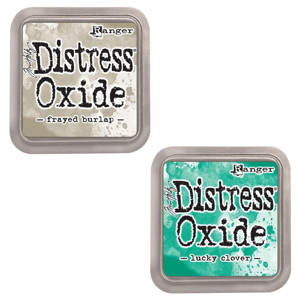 Kit 12 inchiostri Distress Oxide Ranger | effetto opaco | progettati da Tim Holtz | dimensioni ca. 7,6 x 7,6
