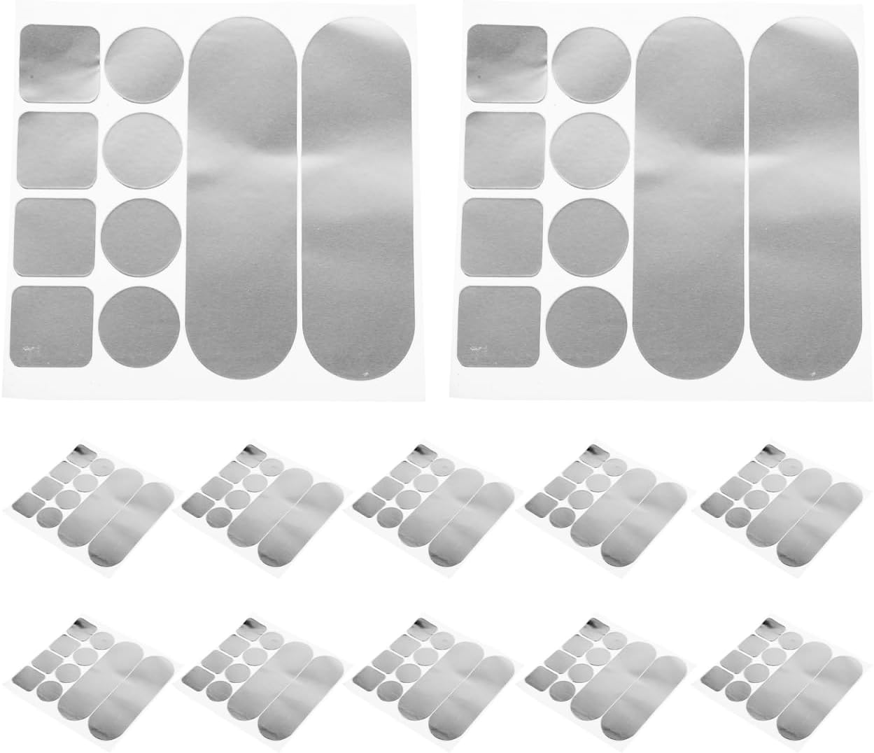 OSALADI Aluminum Repair Patches for Kitchenware 12-Pack Heat Resistant Self-Adhesive Soup Pot Leak Repair Patch Portable Kitchen Pot Sealing and Waterproofing 4.33X4.25 Inches