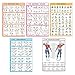 SPORTAXIS laminierte Workout-Poster für daheim ohne Geräte, Farbabbildungen, Bodyweight-Grund-/Aufbauübungen, Yoga, Abs-Training für Männer und Frauen, 45,7 x 68,6 cm, 5 Stück, englische Version