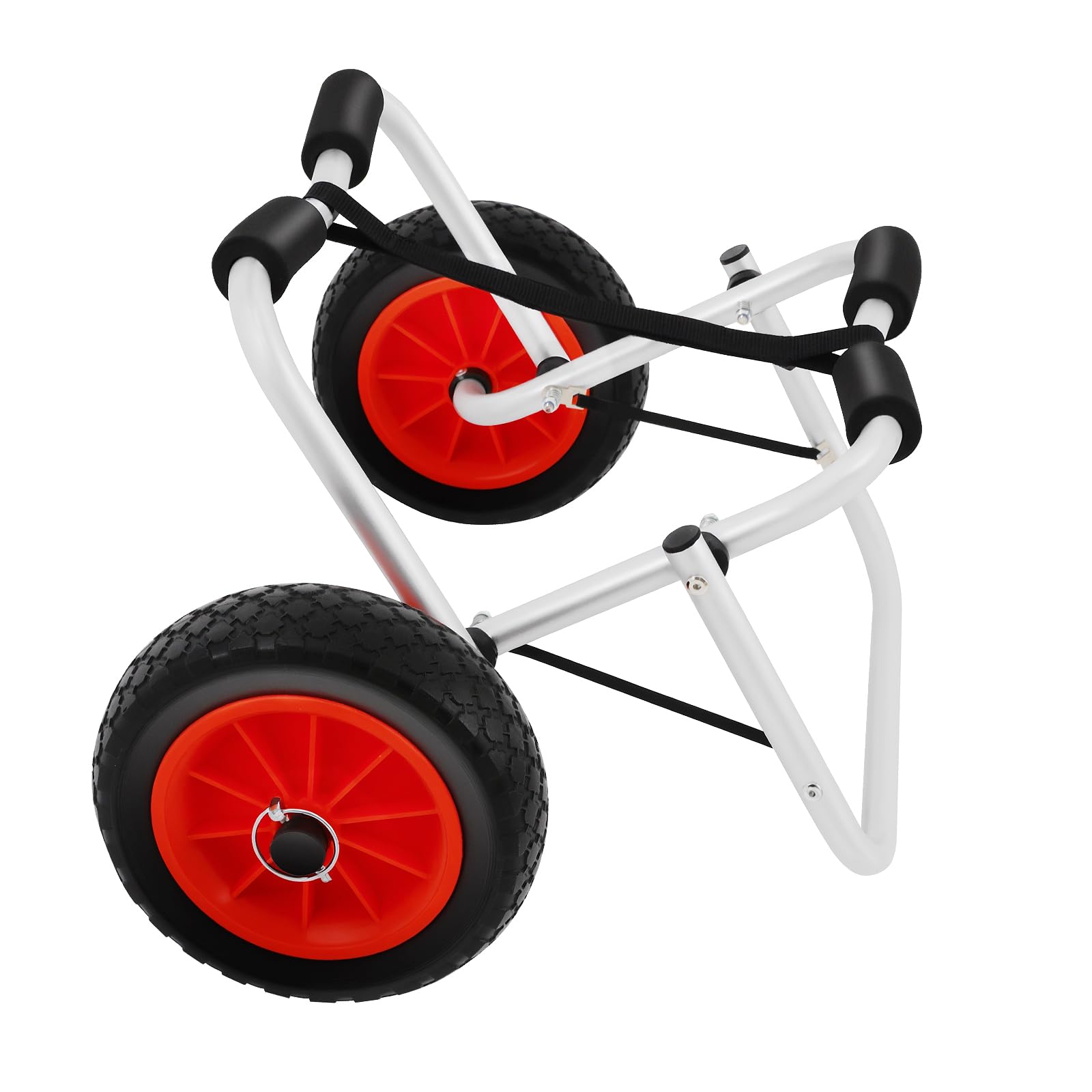 Canoa pieghevole in alluminio carrello per barche portata 80 kg ruote in poliuretano 10 pollici cinghia 3 m