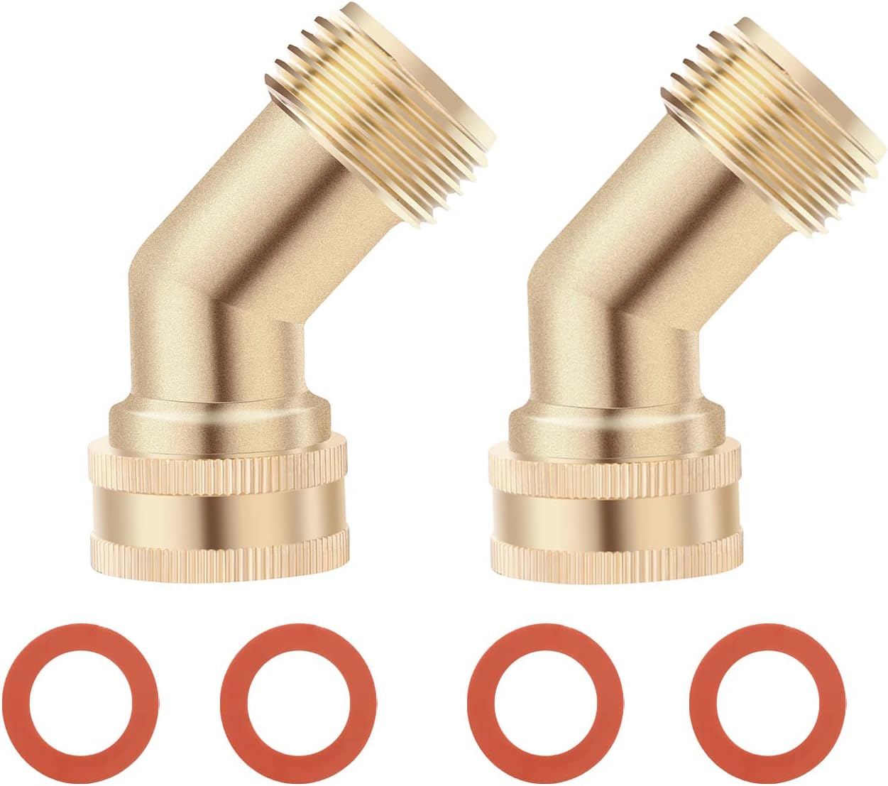 Dumble 45 Degree Garden Hose Elbow Fitting 2pk with 4