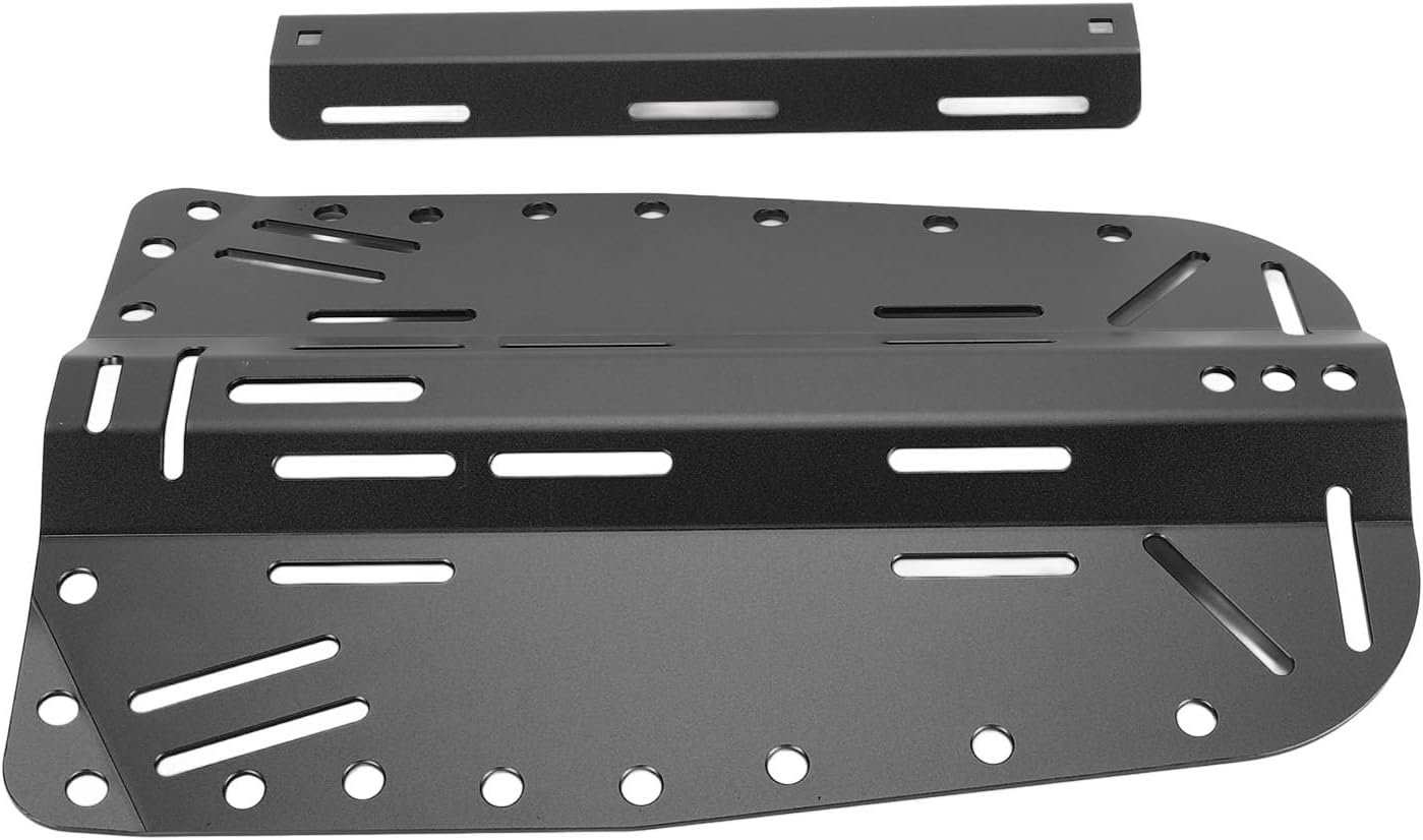 Fydun Lightweight Aluminum Dive Backplate, Single/Double Bottle Compatible Diver BCD Plate for Efficient and Safe Diving