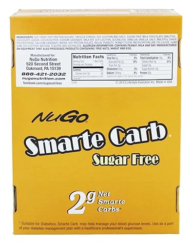 Miniatura 2 de NuGo Nutrition Smarte Carb - Barra crujiente de mantequilla de maní (12 bars)