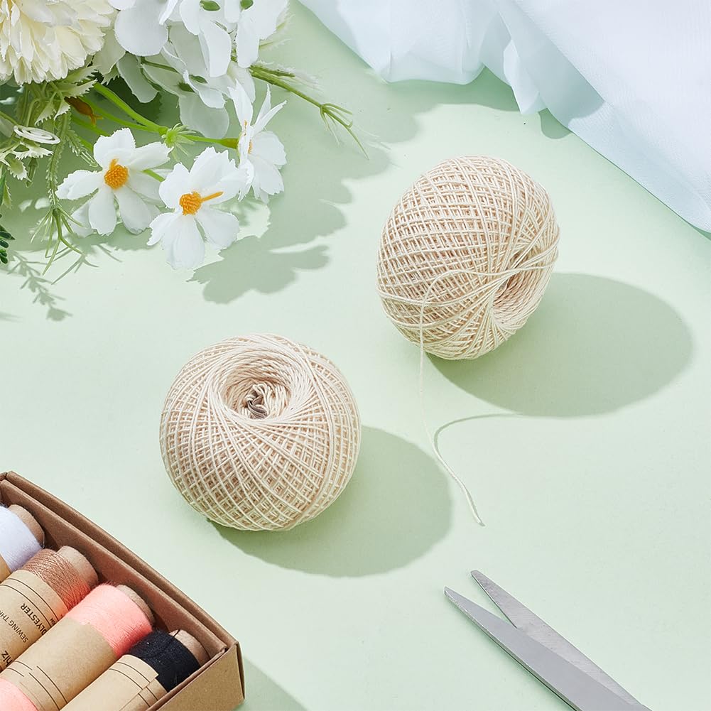 Fil à Broder Sashiko - 6 Bobines De 150 M - 100% Coton - Blanc - Pour Couture à La Main & Rénovation Jean