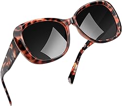Joopin Lunettes de Soleil femme Polarisées Oversize en acétate avec protection UV Style Papillon Tendance