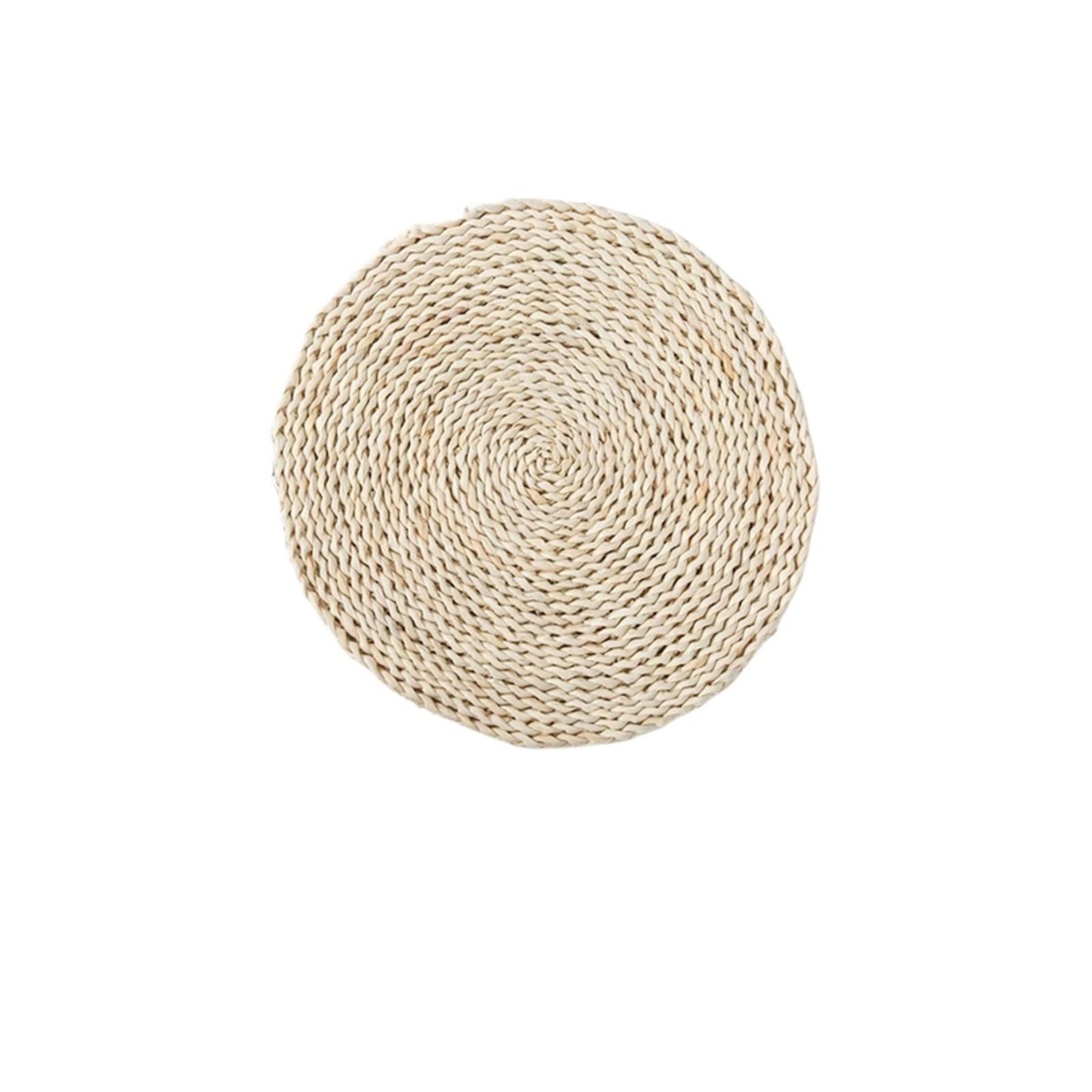 tkane rattanowe podkładki, Zestaw 4 rattanowych podkładek tkanych w różnych rozmiarach(15CM)