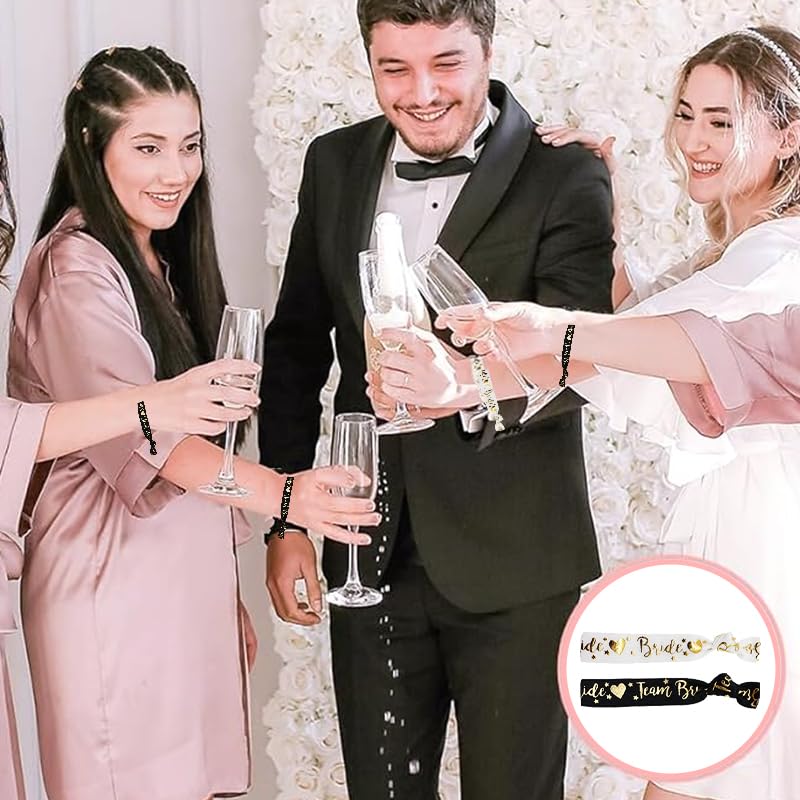 36 Pièces Bracelets Team Bride Lunette Coeur Ensemble De Lunettes Vert, Mariage Accessoires Fête Mariage Kit Evjf, 12 Lunettes Coeur+12Bride Autocollant De Tatouage+12Bride Bracelet