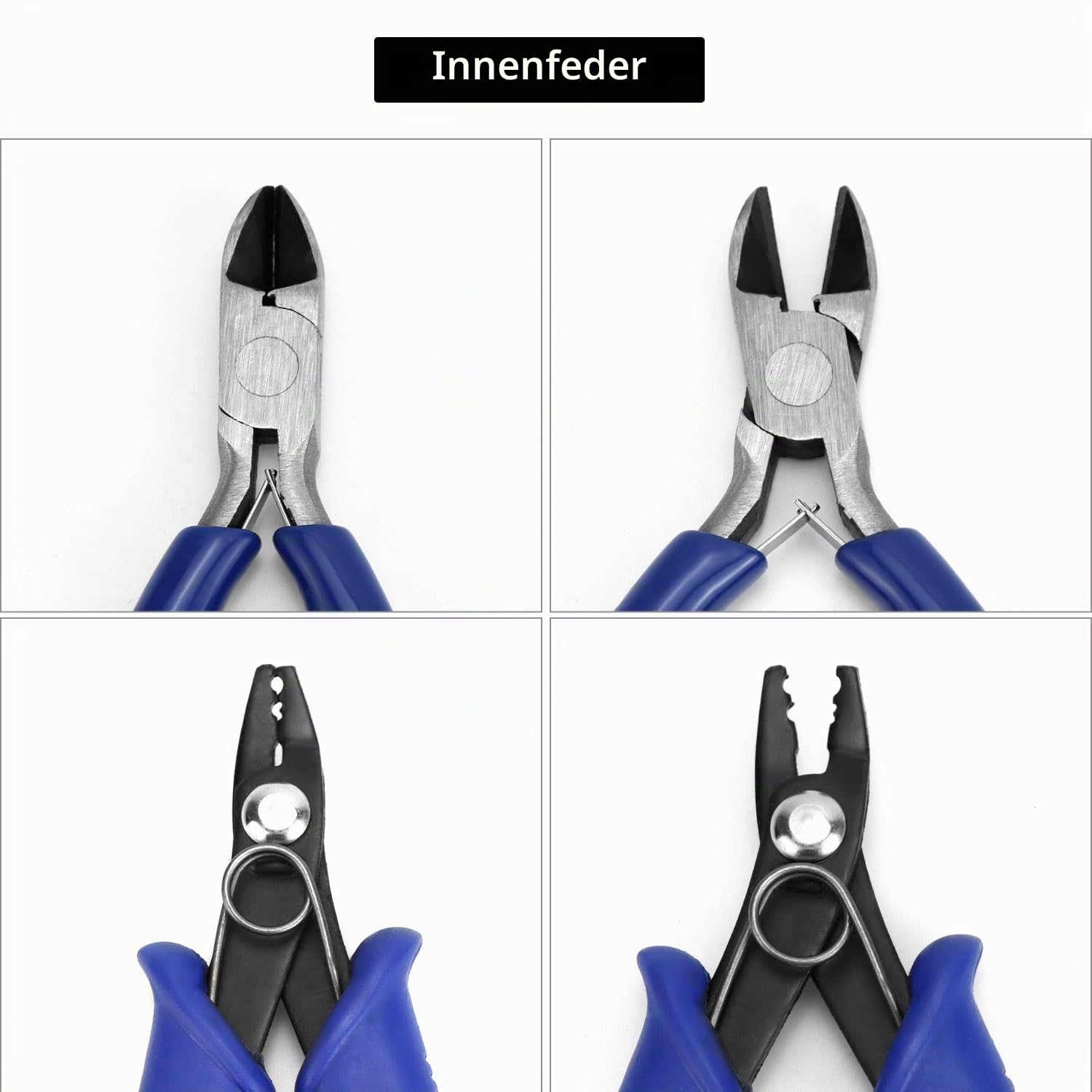 QWORK® 8-teiliges Zangenwerkzeug zur Schmuckherstellung, Schmuckzangen-Set für Anfänger & Profis, mit Aufbewahrungstasche