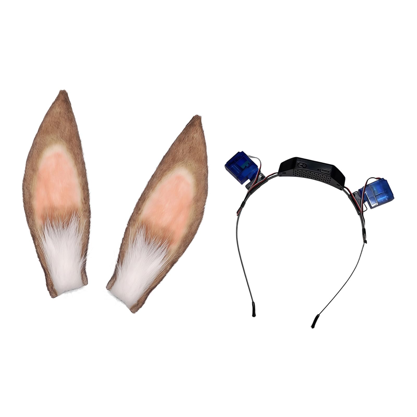 Juego de tocados para eventos de orejas con accesorios de vestir eléctricos para fiestas de disfraces, looks de fotos y escenario, disfraz de orejas de felpa, accesorio recargable, cosplay, convención