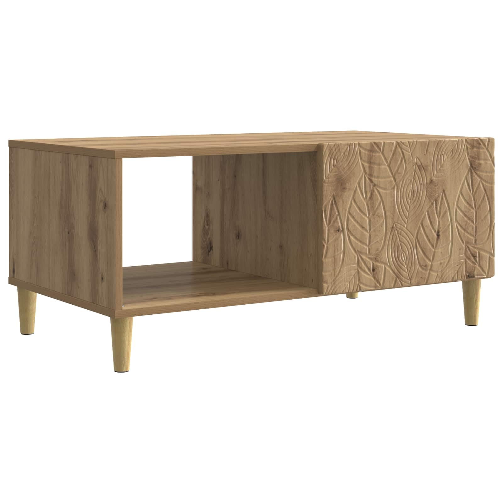 Table basse en chêne rectangulaire idéale pour vos soirées télé et apéritifs