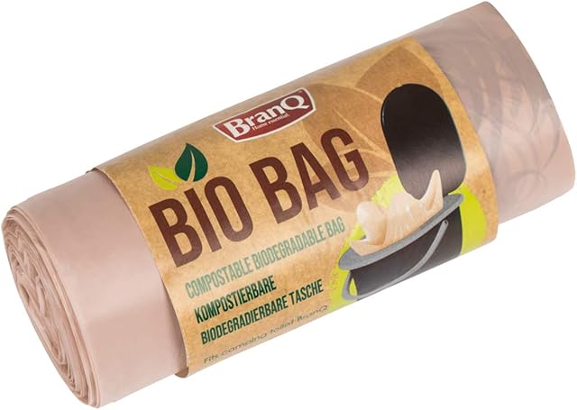 BranQ - Home essential Unisex Adult Bio Limited Edition Toilet Bag for Camping Toilets, Brown, 22 L, Pack of 20 (Pack of 1)