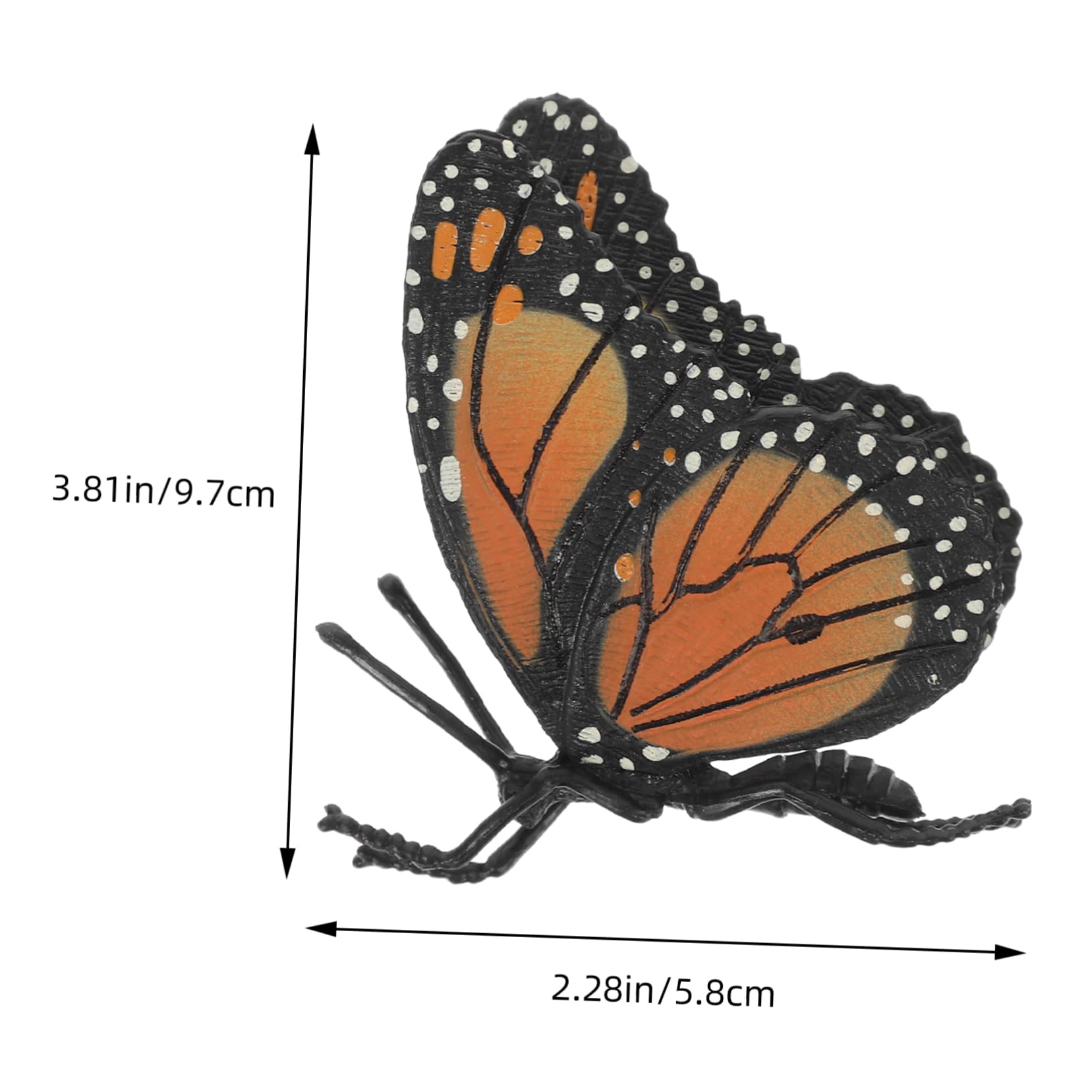 SUPVOX Realistic Butterfly Model: Simulation Butterfly Figurine, Educational Toy 3.82X2.28X1.02In Small Desktop Decoration Learning Aid - Image 2