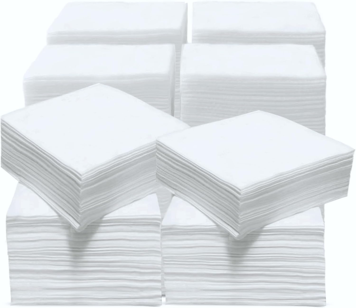1200 Count Napkins 2 Ply Plain White Beverage Napkins Disposable Four Fold Cocktails Paper Napkins 4.9" X 4.9" folded for Party and Every Day Use (1200)