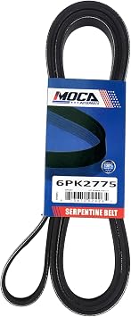 MOCA 6PK2775 EPDM Serpentine Belt Fits 2006-2011 for Chevrolet Impala & 2007-2010 for Pontiac G6 & 2008-2009 for Saturn Aura 3.5L & 2009 for Kia Borrego 4.6L