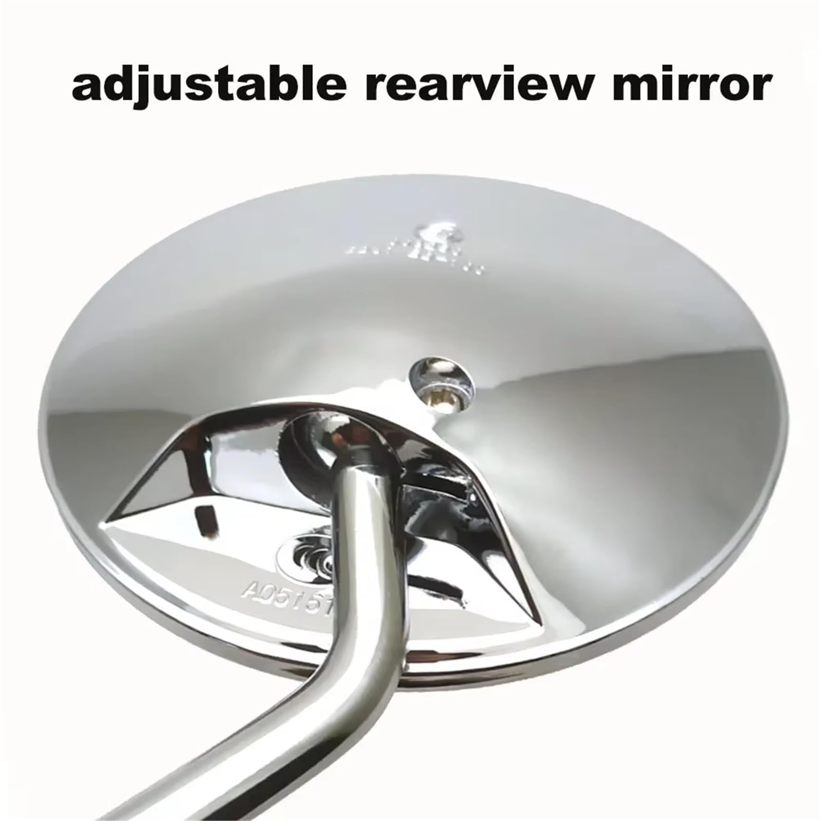 Espejos Retrovisores Moto Par Espejos retrovisores universales para Motocicleta cromados en Plata con Rosca 8 mm, Estilo Retro Redondos ovalados y convexos Espejo Retrovisor Moto