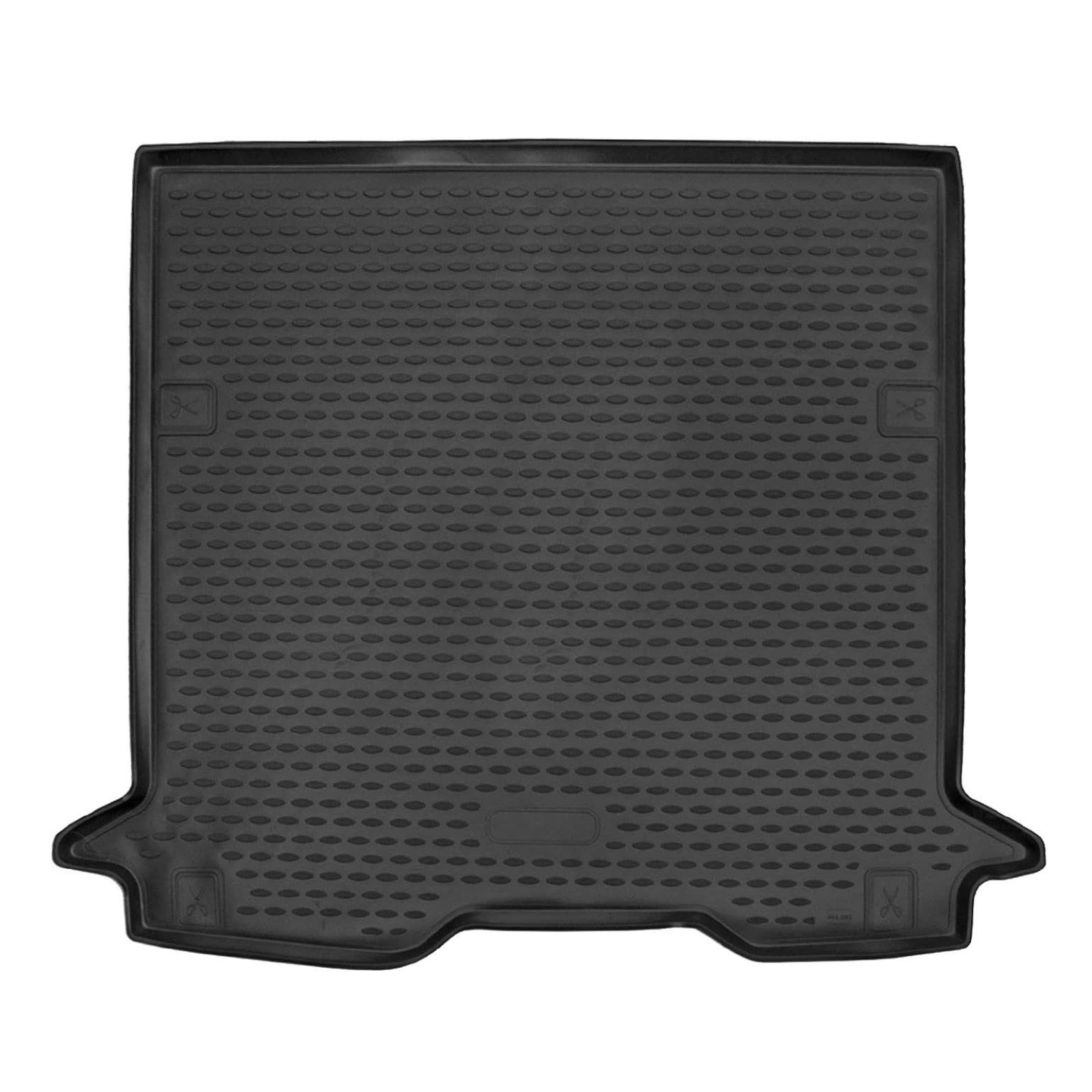J&J AUTOMOTIVE Tapis de Coffre en Caoutchouc Premium Dacia Dokker 2012-2021, Ajustement Spécifique, Bord Haut, Noir, Antidérapant, Inodore