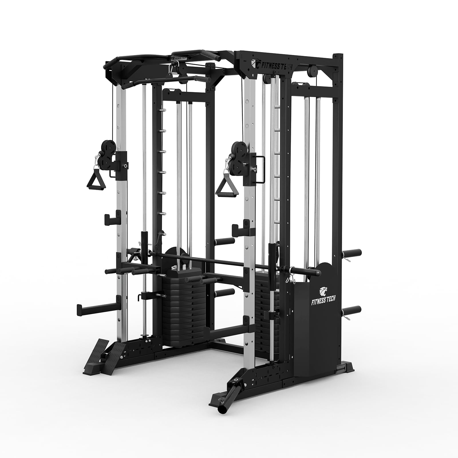 Smith Machine Model S 9000, Appareil de Musculation Complet, entraînement de Tous Les Groupes Musculaires, Haute résistance, Home Gym, 135x147x217 Cm