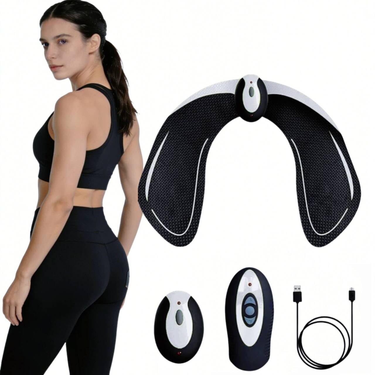 EMS Hüfttrainer,Hüfttrainer Elektro Stimulationsgerät,Trainingsgerät,zur Gezielten Stimulation der Po Muskulatur, 6 Modi und 10 Intensitätsstufen,für Workout Übung Fitness Pilates Yoga