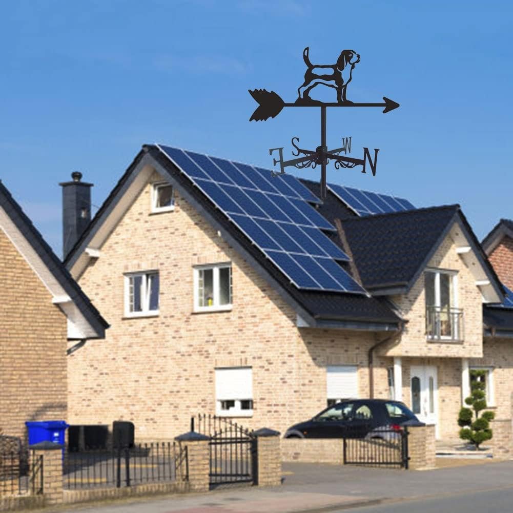 Weather Vane Ornament,Puppy Weathervane Garden Weather Vane Garden Shed Wind Vane Rooftop Weathervane Windvane Wind Gauge