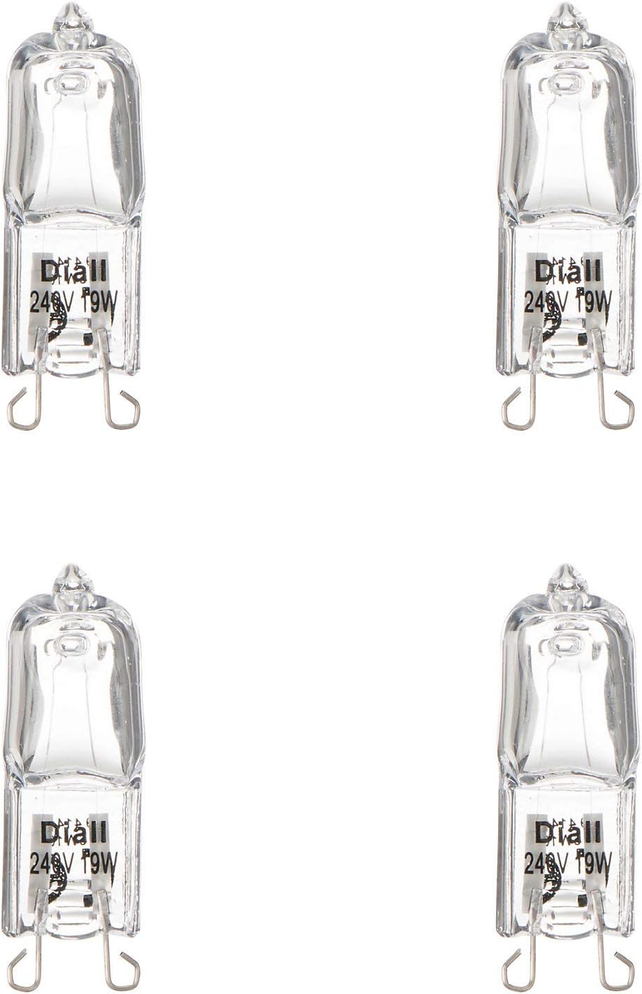 Diall Halogen Capsule Light Bulbs G9 219lm 230V 19W 4 Pack